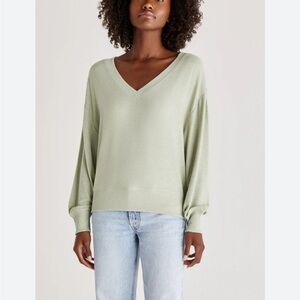 Z Supply Sage Green V-Neck Lightweight Pullover